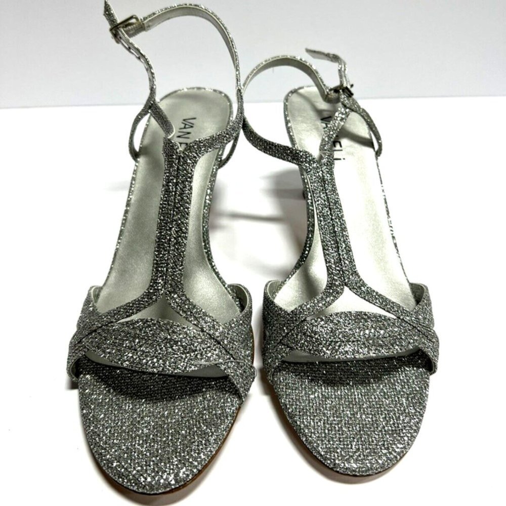 Vaneli Womens Maxine Sandal Silver Size 7.5 M